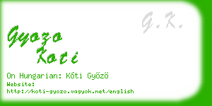 gyozo koti business card